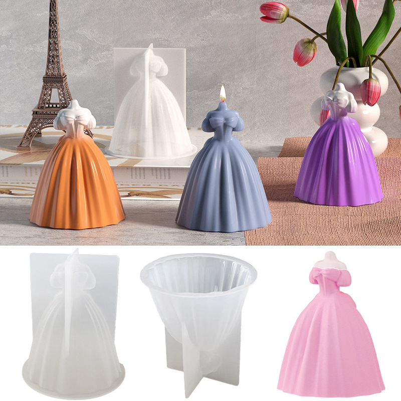 Candle Making Accessories - Bride Silicone Candle Mold 3D Wedding