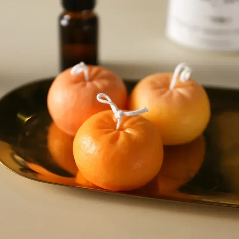 Candle Making Accessories - Handmade Molds Creative Orange Shape Candle
