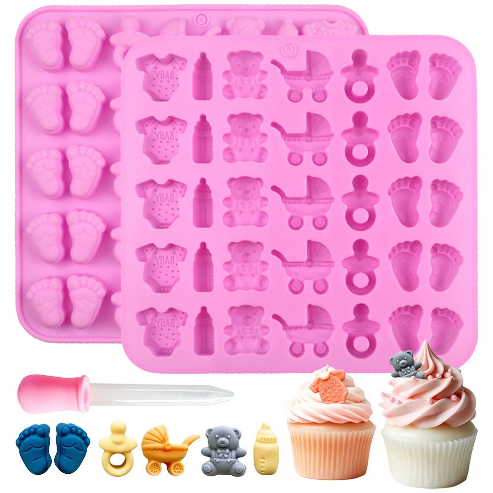 Candle Making Accessories - 2pcs Silicone Mold Set 35-Cavity Baby