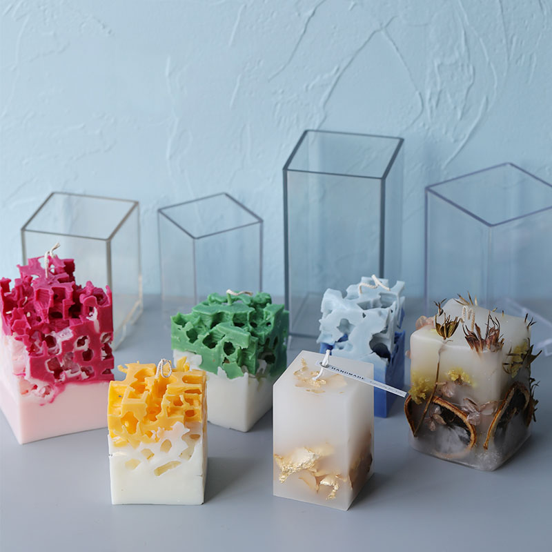 Candle Making Accessories - 3D Square Rectangle Column Candle Mold