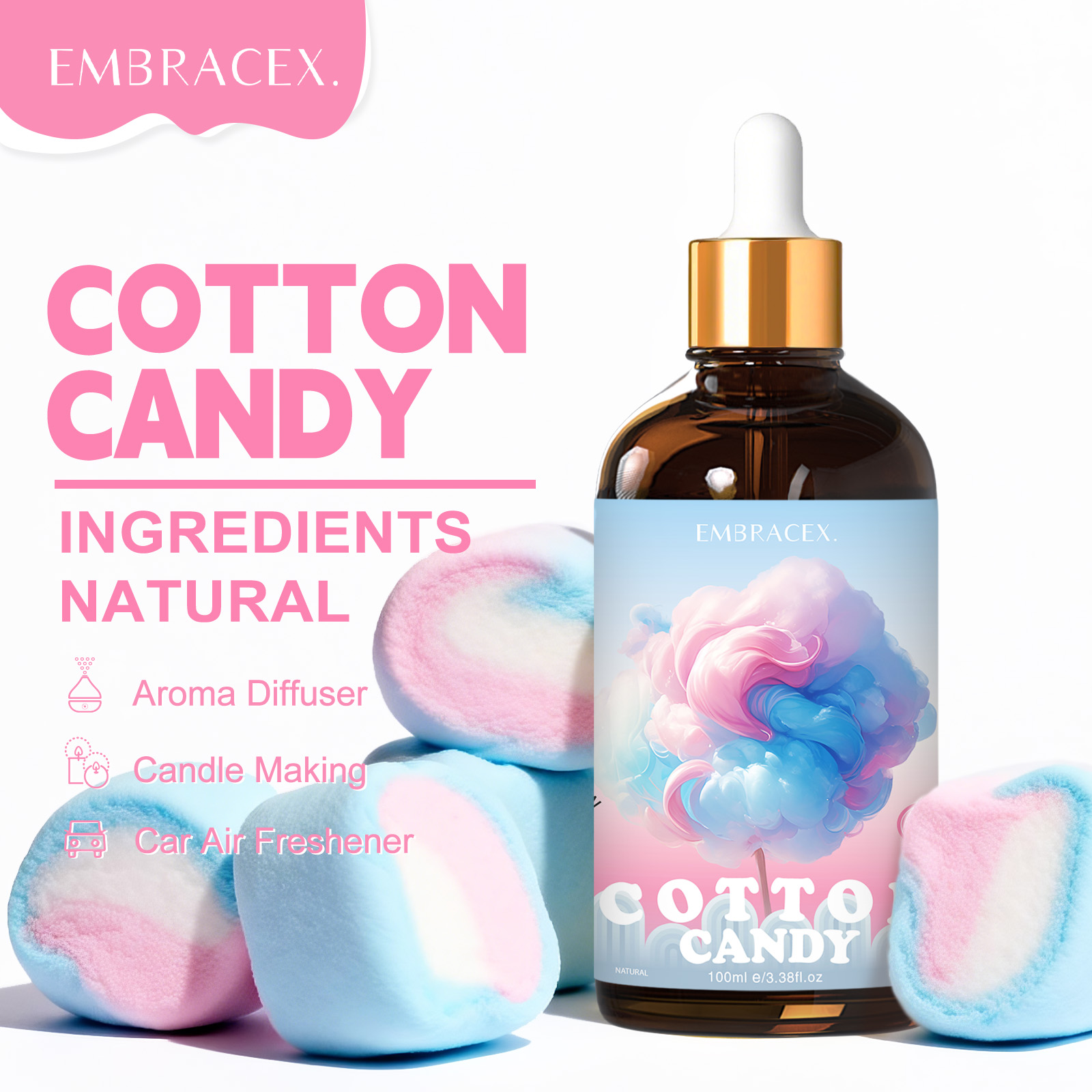 100ml Cotton Candy Fragrance O - Candle Making Scents review and price