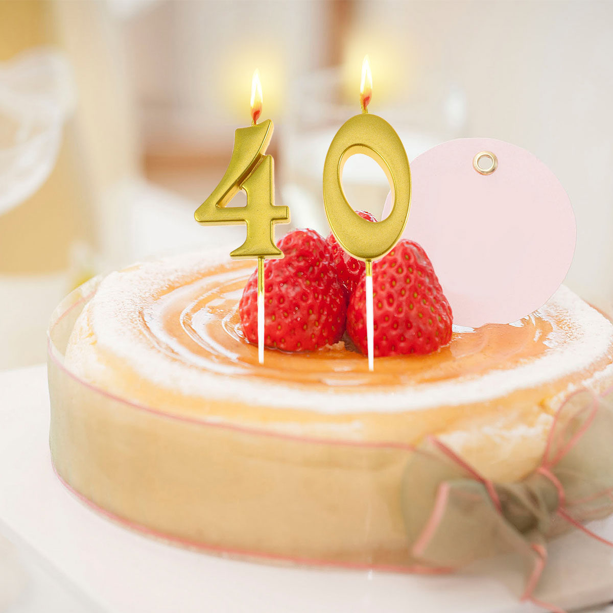 2Pcs Number Birthday 40 Gold E - Paraffin Candle Wax review and price