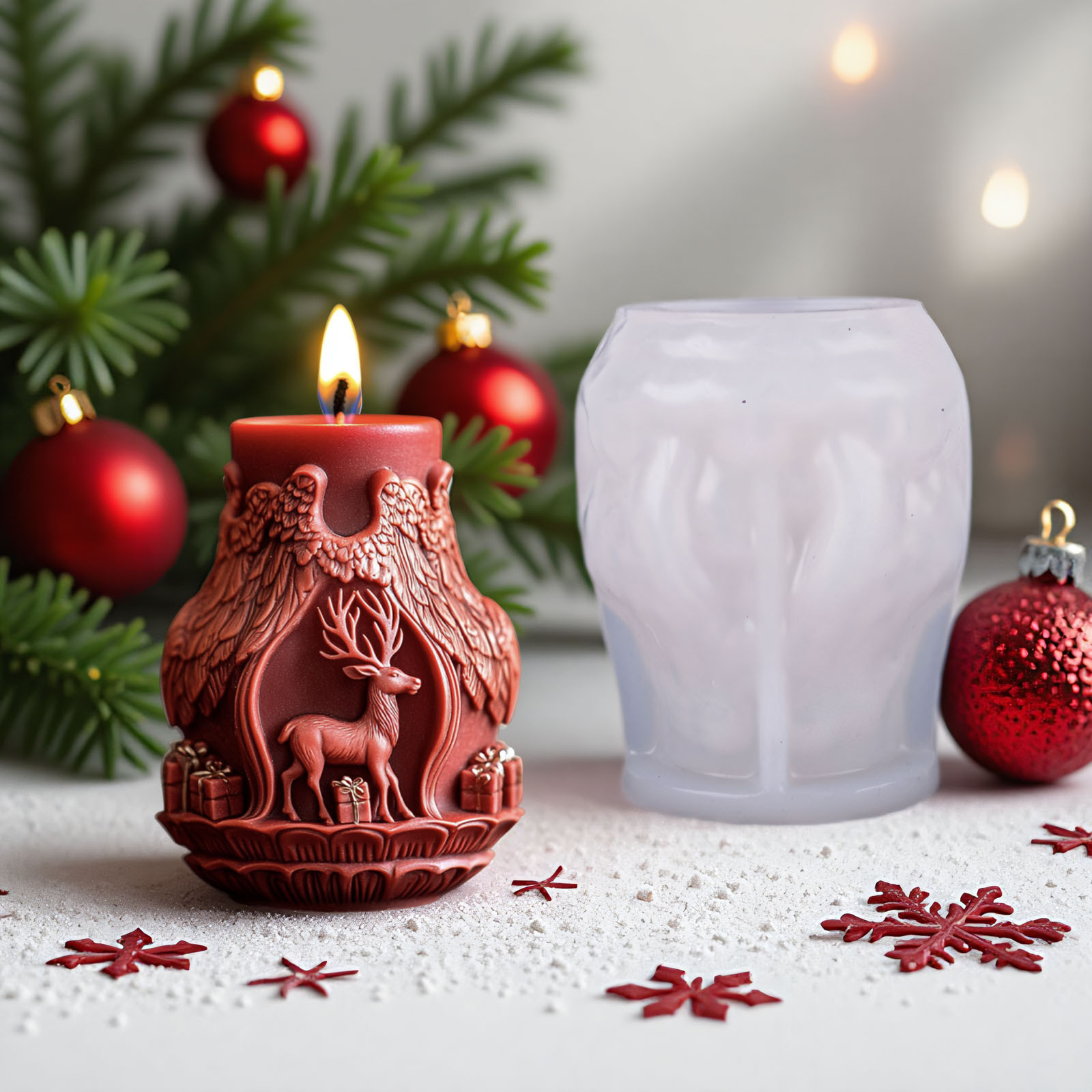Santa Claus and Elk Candle Mak - Candle Making Accessories review and price