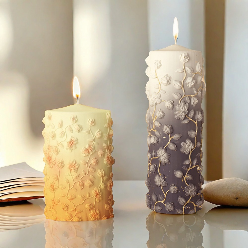 Floral Vine Relief Taper Candl - Candle Making Vinings review and price